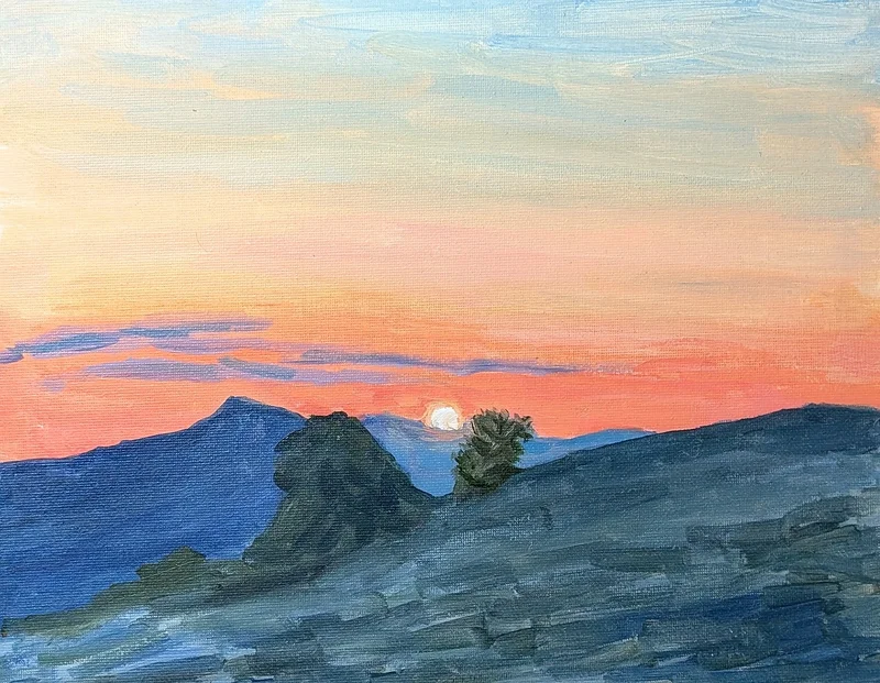 Öljymaalaus Sunrise in Le Marche tekijältä Timofey
